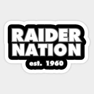 Raider Nation in Black Sticker